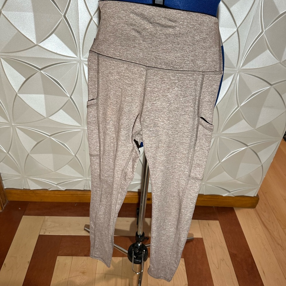 “Offline”    brown heather leggings